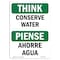 Signmission OSHA THINK, 7" Height, Decal, 10" x 7", Landscape, OS-TS-D-710-L-11820 OS-TS-D-710-L-11820 - alternate 1
